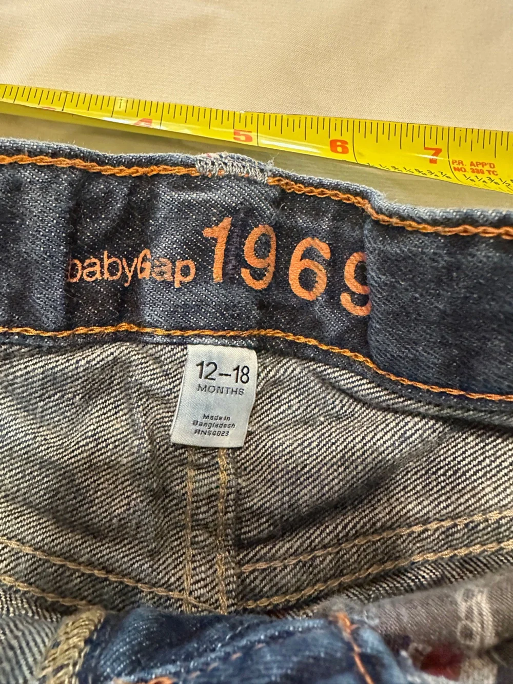 🇬🇧 Baby Gap 1969 Union Jack Patch Jeans ❤️💙